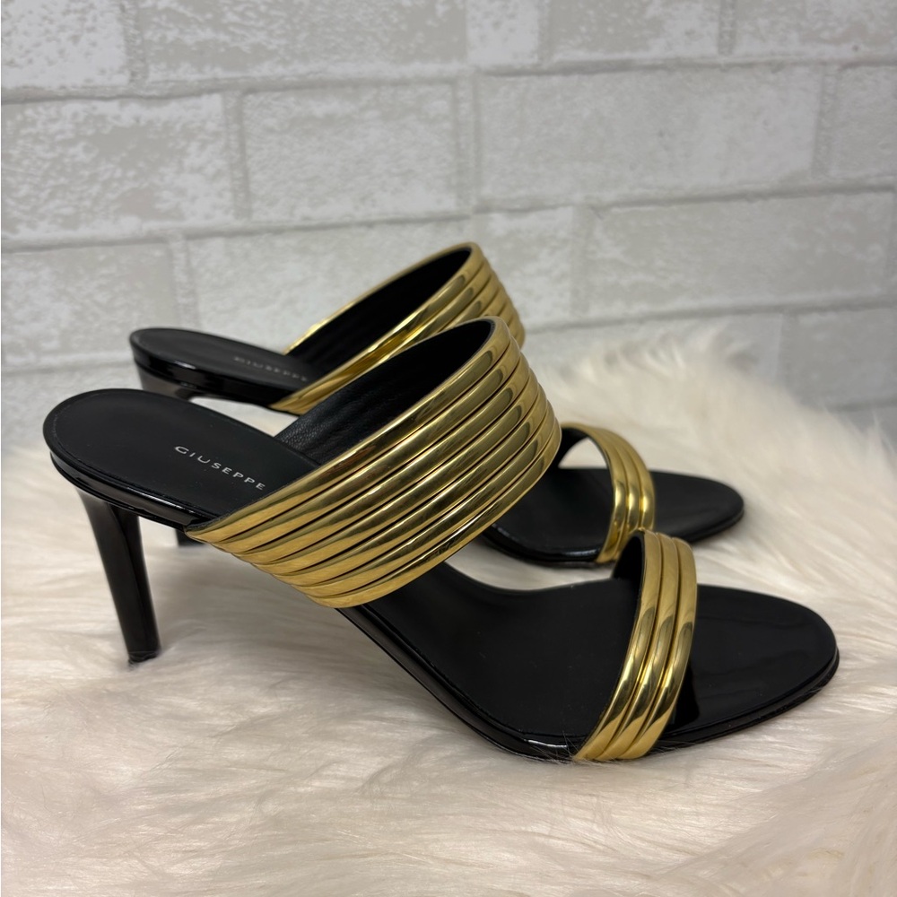 Giuseppe Zanotti Clizia Patent Leather Slip On Heels Size 38 1/2